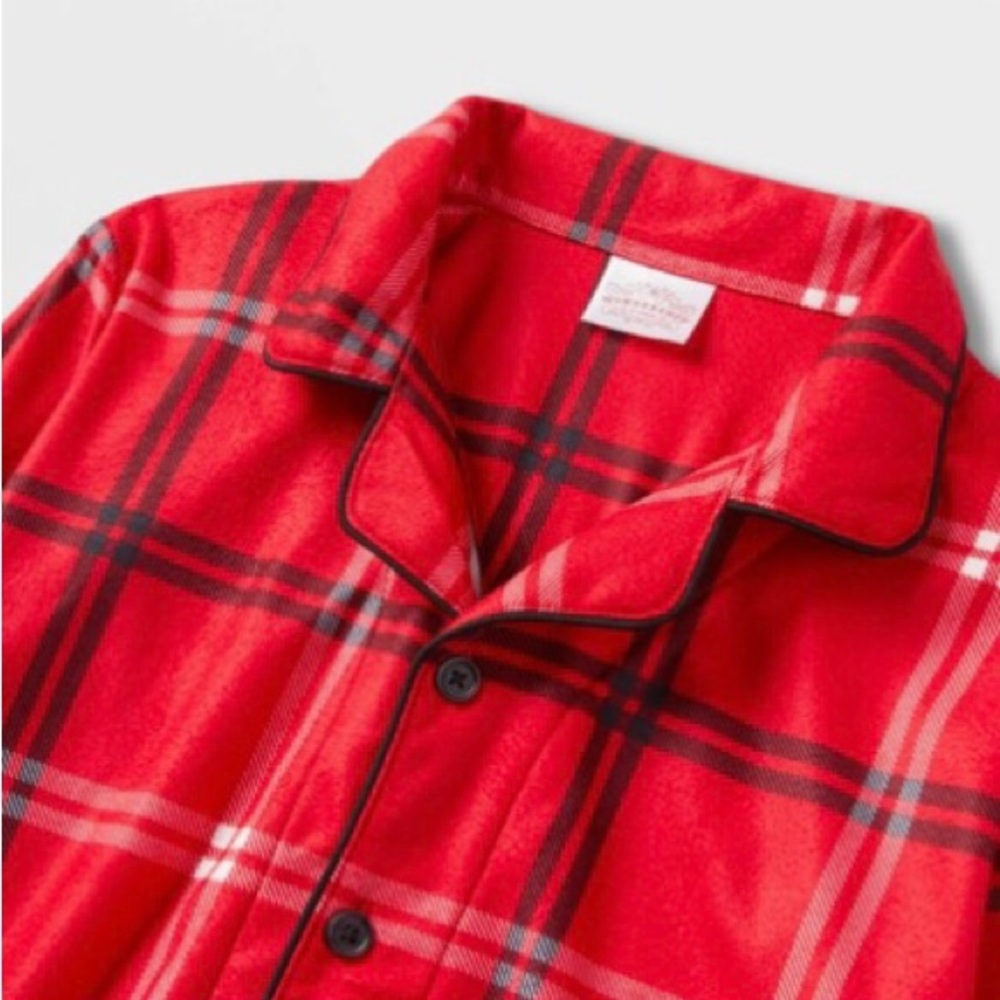 NWOT Wonder shop kids Plaid Top Pajama Size L (10/12)